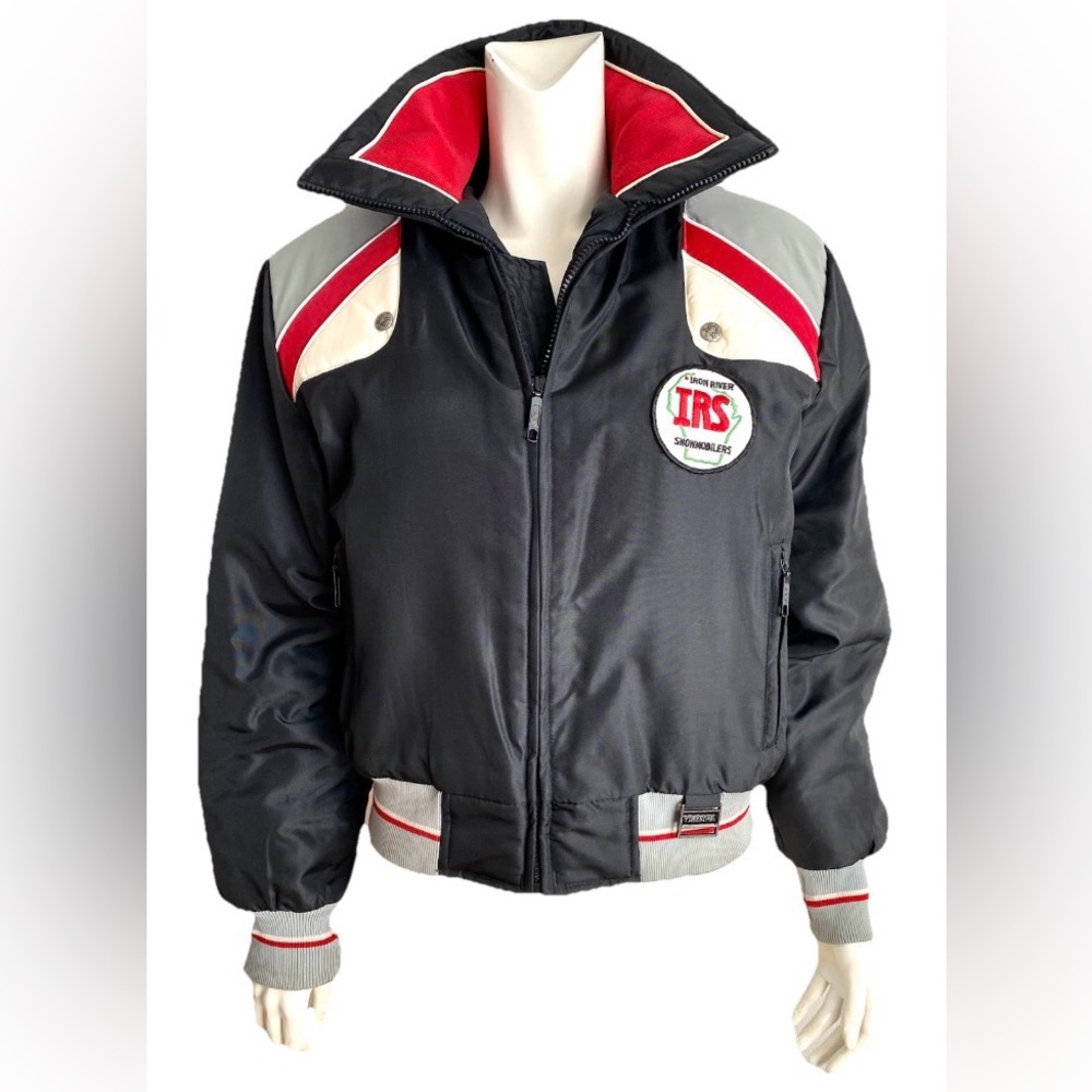 YAMAHA MAXIM WEAR Women’s Bomber Jacket Vintage Snowmobile Red Black XL